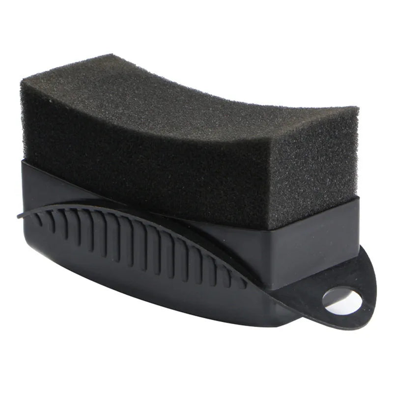 Éponge à cirer avec housse pour le polissage des jantes de voiture et de moto, le lavage et le nettoyage des pneus ABS, l'applicateur de produit pour le contour des pneus et le nettoyage de détail