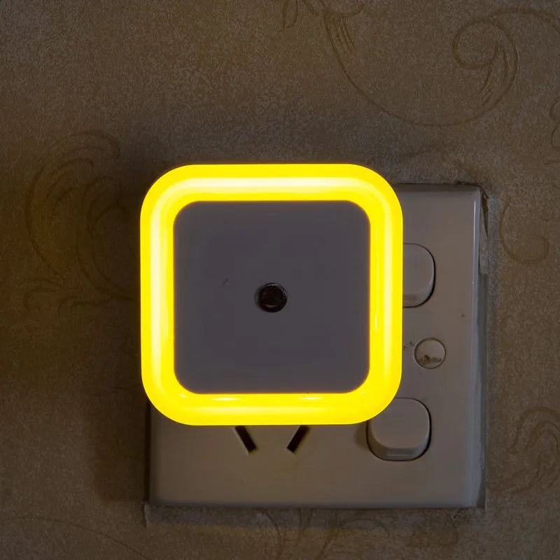 Capteur sans fil LED veilleuse ue prise américaine Mini veilleuses carrées pour bébé enfants salon chambre couloir lampe d'éclairage