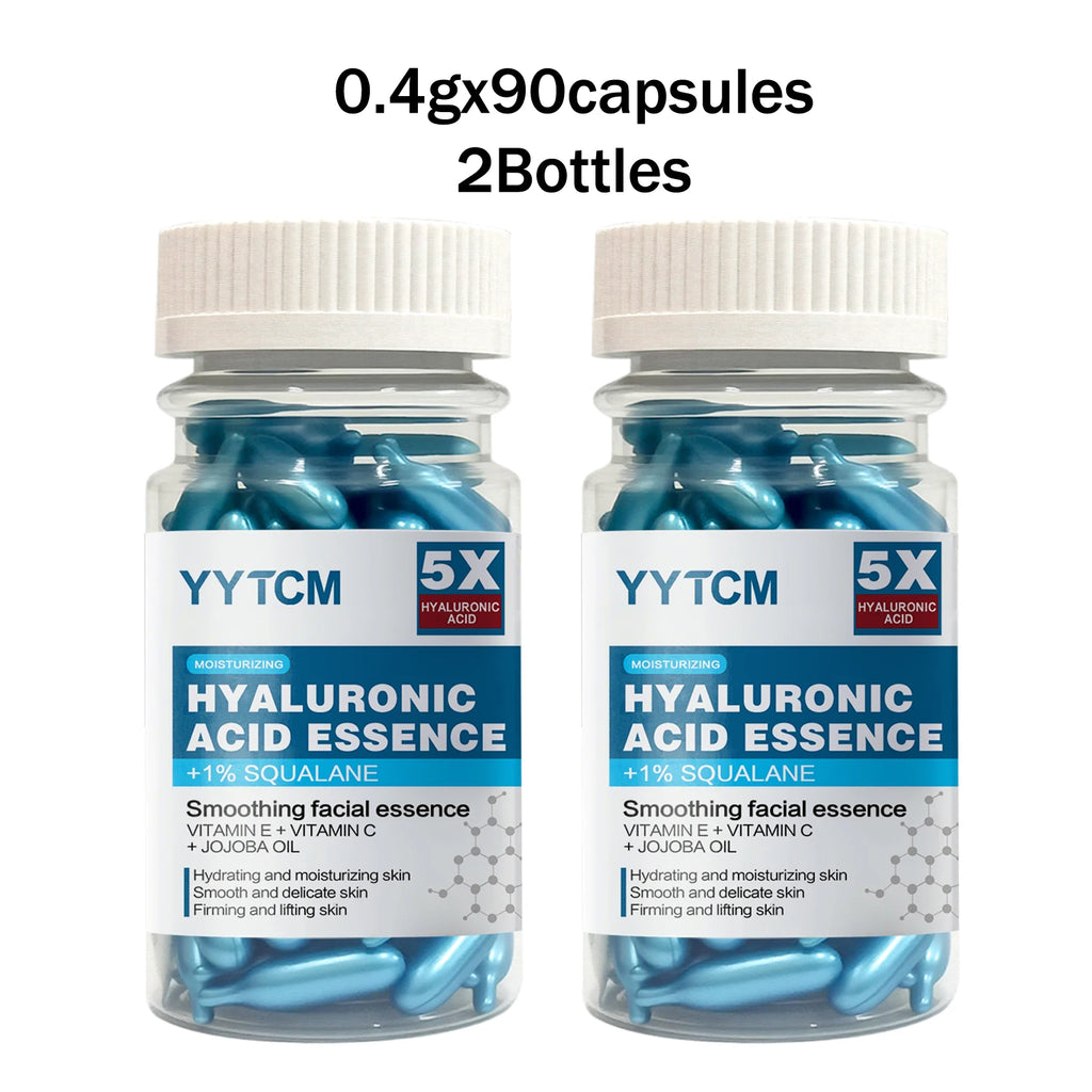 Capsules d'essence hydratante intense à l'acide hyaluronique, sérum hydratant et illuminateur pour la peau (0,4 g x 30 capsules) - 1 sachet
