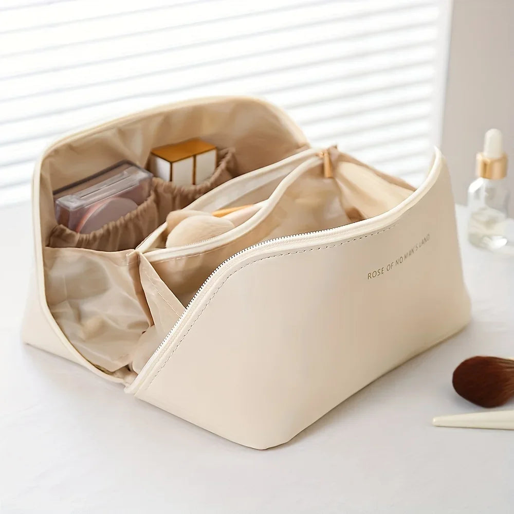 Organisateur de maquillage, trousse de toilette féminine, trousse de maquillage, pochette de rangement, boîte de luxe pour dame, sac à cosmétiques, sac de rangement pour voyage à fermeture éclair