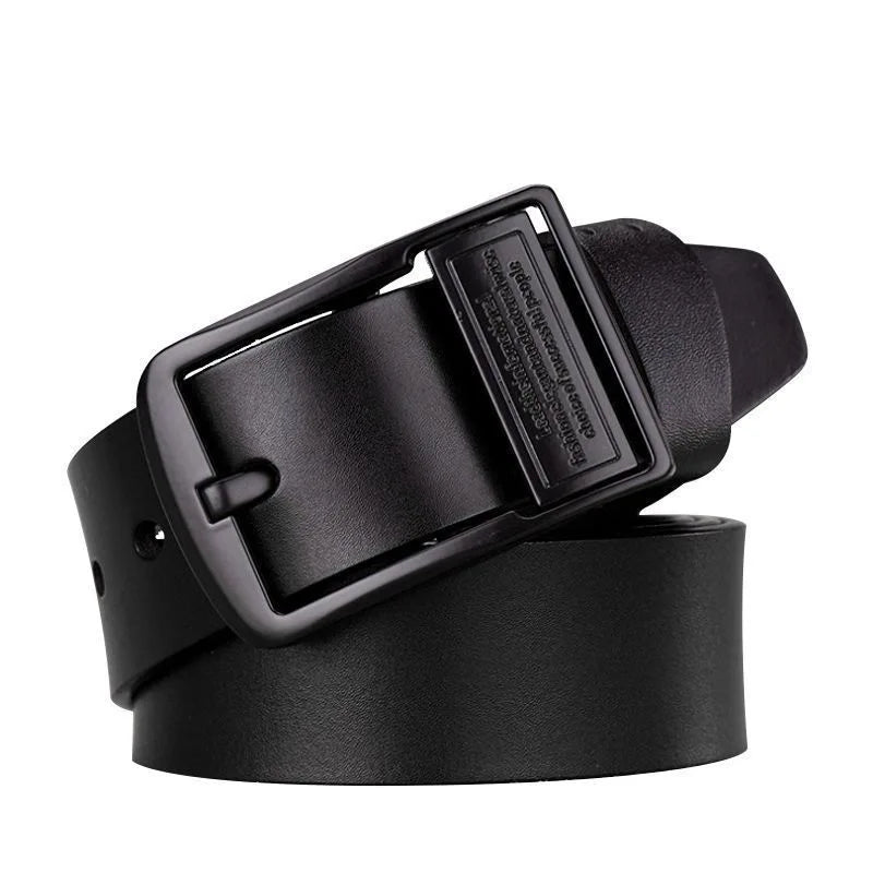 Ceinture en cuir de vache pour hommes, nouvelle mode, boucle ardillon en alliage métallique, marque de luxe pour adultes, Jeans Business décontracté, sangle de taille masculine