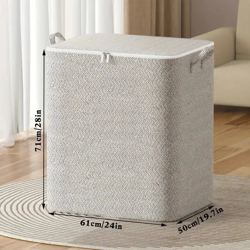 Sac de rangement domestique de grande capacité, 1 pièce, matériau Non tissé, organisateur de garde-robe, peut être utilisé pour les vêtements édredons, les jouets