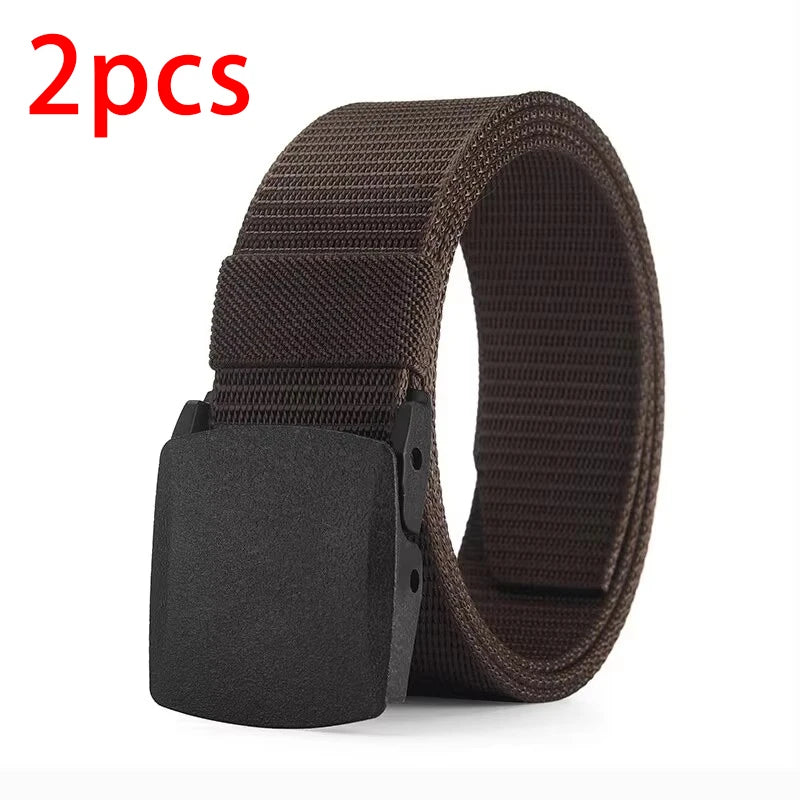 Ceinture pour hommes en plein air décontracté toile ceinture métal gratuit formation Nylon ceinture tactique avec pantalon jean ceinture sport ceintures pour hommes femmes