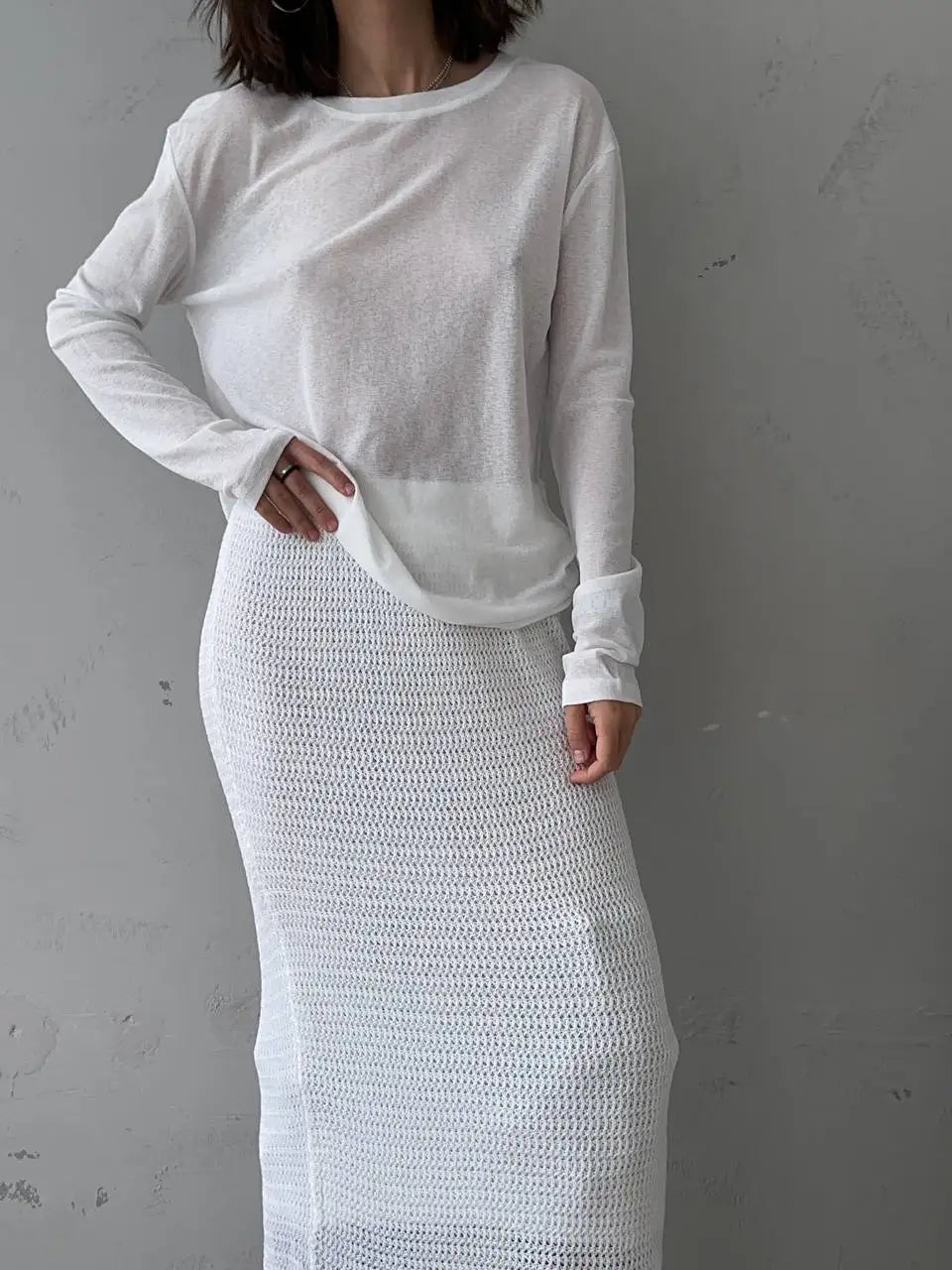 Hirsionsan 2025 basique doux t-shirts femmes été automne manches longues bas ample t-shirts dames décontracté tricoté doux femme hauts