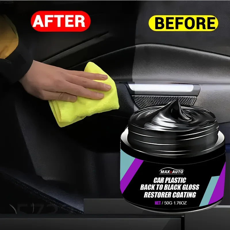 Cire de polissage universelle pour réparation du cuir et du plastique de voiture, crème de reconditionnement intérieur automobile pour l'entretien du cuir/plastique/caoutchouc