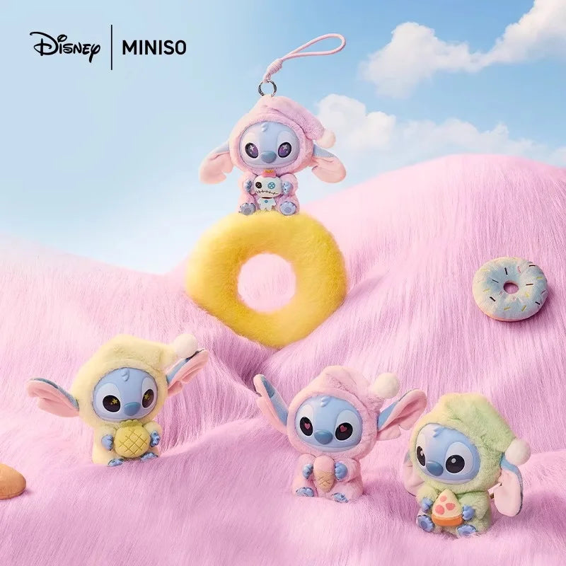 Boîte aveugle série Stitch Eat Something Before Sleep, boîte mystère, jouet, figurine de dessin animé, poupée pendentif, ornements, cadeau de noël pour enfant