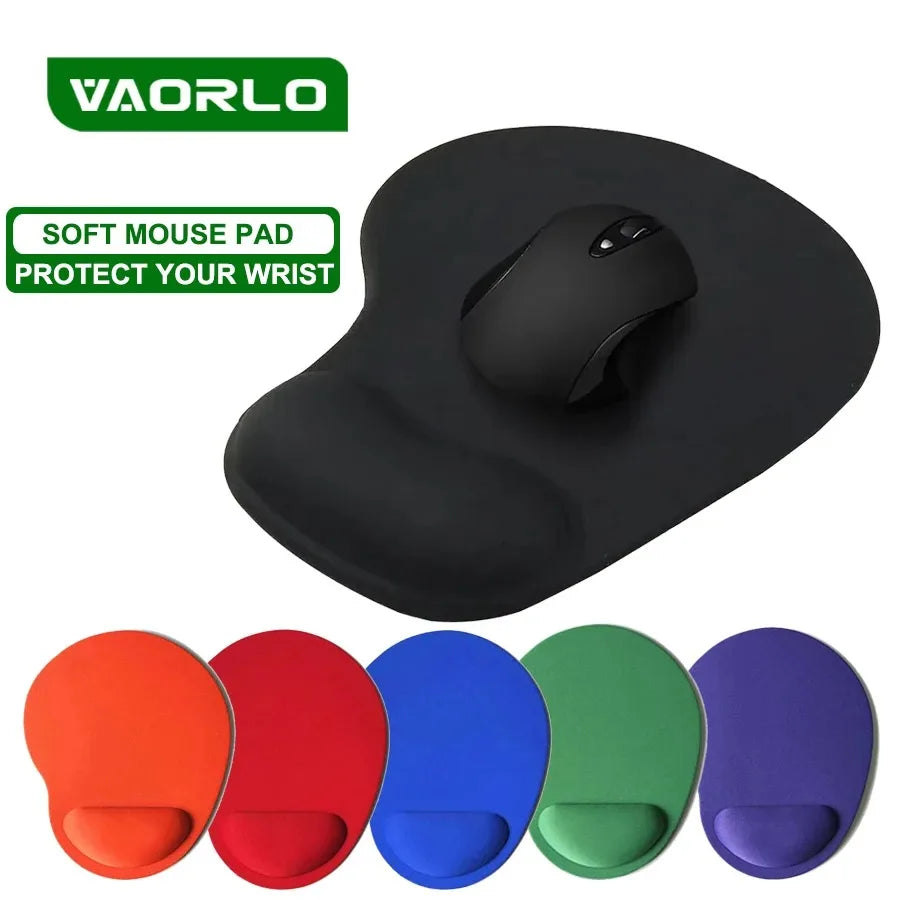 Tapis de souris ergonomique avec repose-poignet, support confortable pour le poignet, antidérapant et doux, pour PC et ordinateur portable.