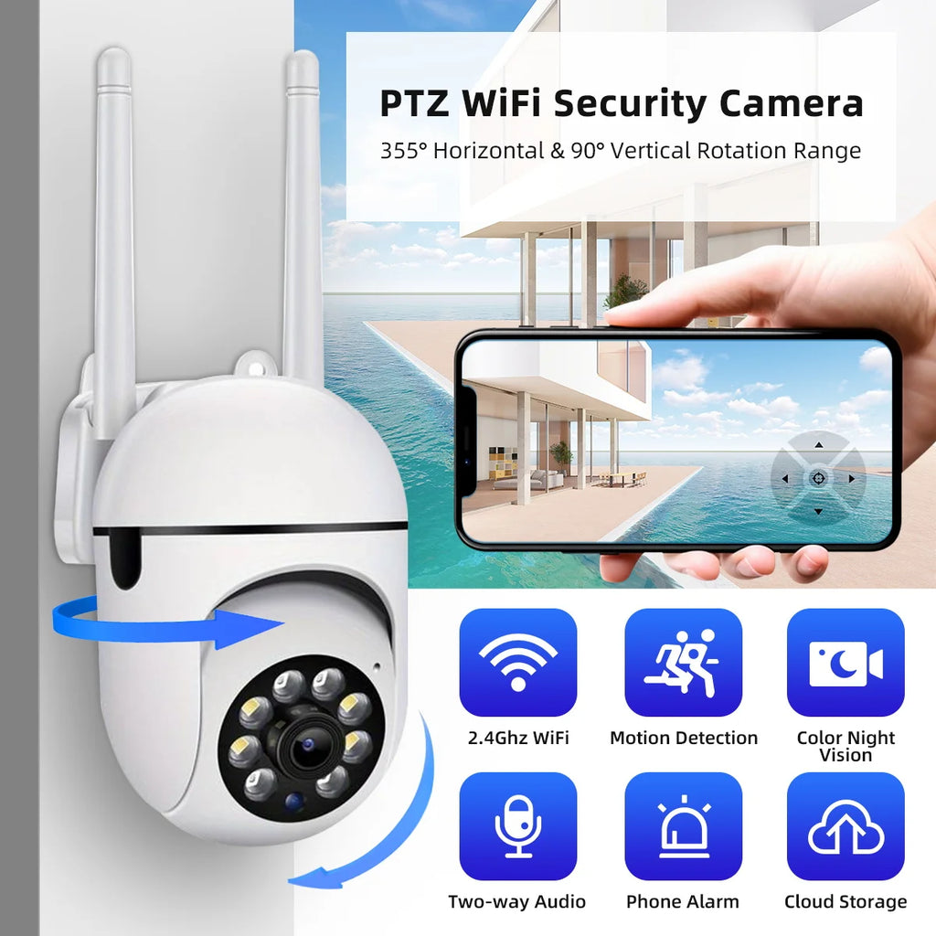 Jooan 1080P WiFi caméra de Surveillance 5x Zoom maison couleur nuit suivi automatique sécurité IP caméra intérieure CCTV caméra de Surveillance