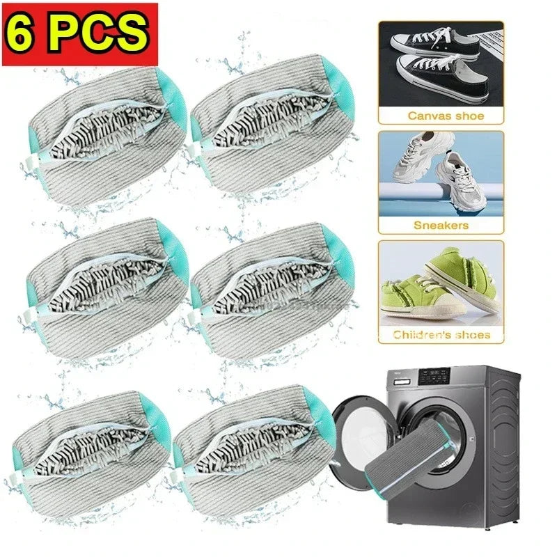 1/2PCS Washing Shoes Bag Cotton Laundry Fluffy Fibers Easily Remove Dirt Washing Bags Anti-Deformation Shoes Clothes Organizer