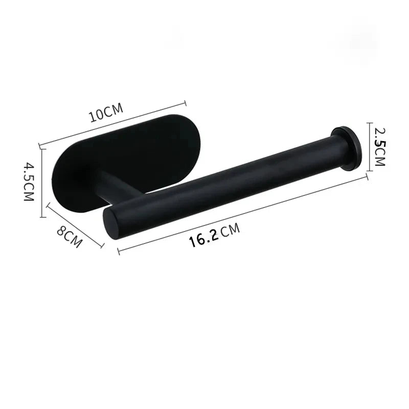 1PCS Kitchen Paper Towel Holder Toilet Paper Holder Adhesive Tissue Rack Napkin Dispenser Cabinet Storage Bathroom Accessories