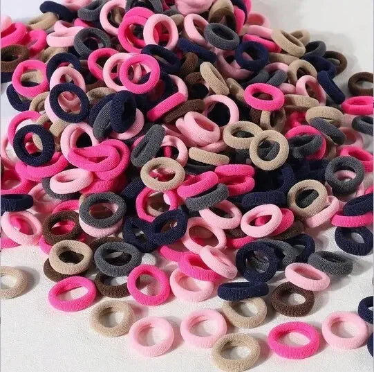 100/300/500 Pcs Girls Colorful Elastic Hair Bands Ponytail Hold Hair Tie Rubber Bands Scrunchie Hair Accessories Bands for Girls