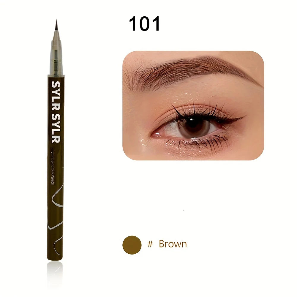 Stylo eyeliner gel fin – Texture lisse et waterproof, sans bavure, haute pigmentation, application facile, multicolore, maquillage des yeux longue tenue