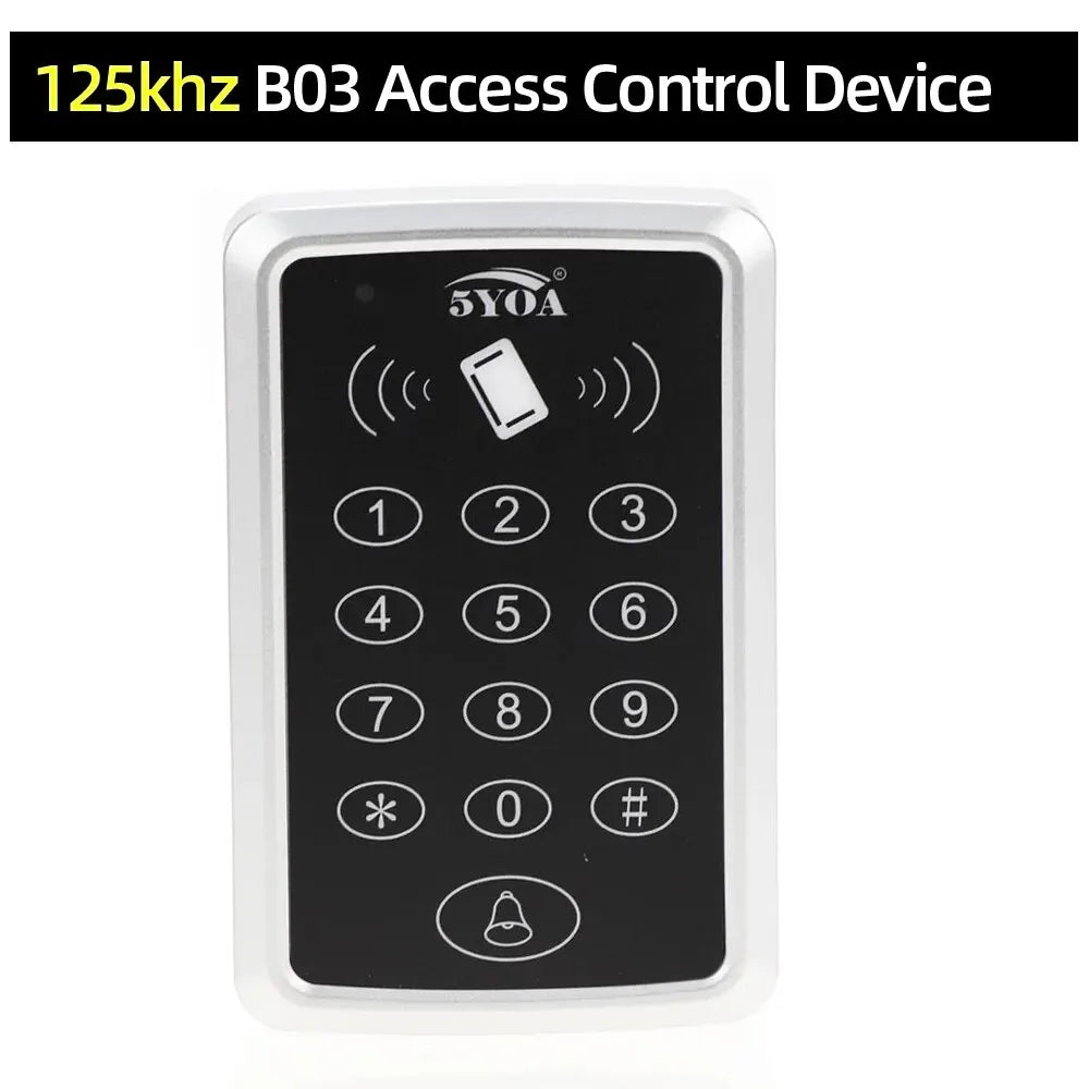 Système de contrôle d'accès par clavier RFID 5YOA B03, lecteur de cartes EM 125 kHz, ouvre-porte, clavier de commande pour la sécurité