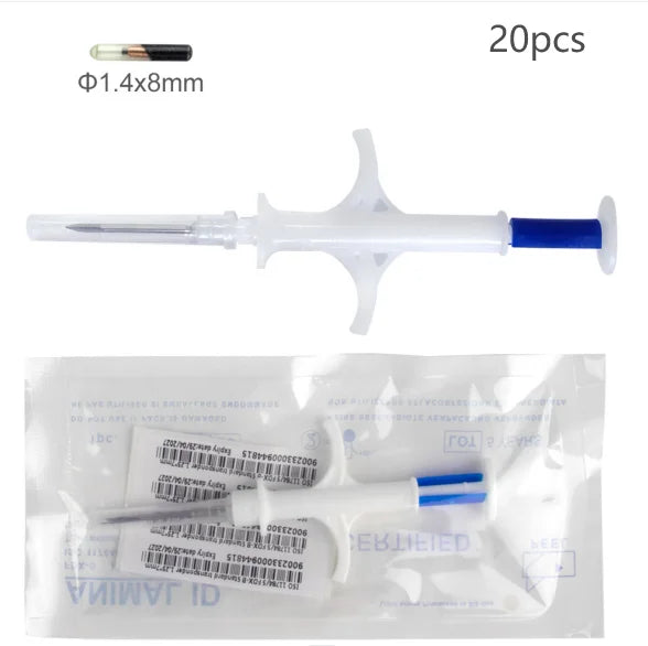 1/5/20 pièces EM4305 Micropuce Norme Internationale 134.2KHz FDX-B Puce D'identification des Animaux Seringue