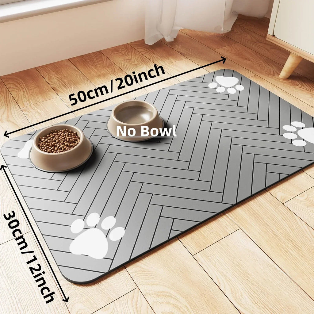 Absorbent Pet Mat S/M/L, Waterproof Non-Slip for Dog and Cat Bowls