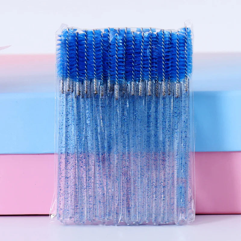 Brosse à cils en cristal jetable, peigne, Extension de cils, baguettes de Mascara, maquillage professionnel, outil de beauté, 50 pièces