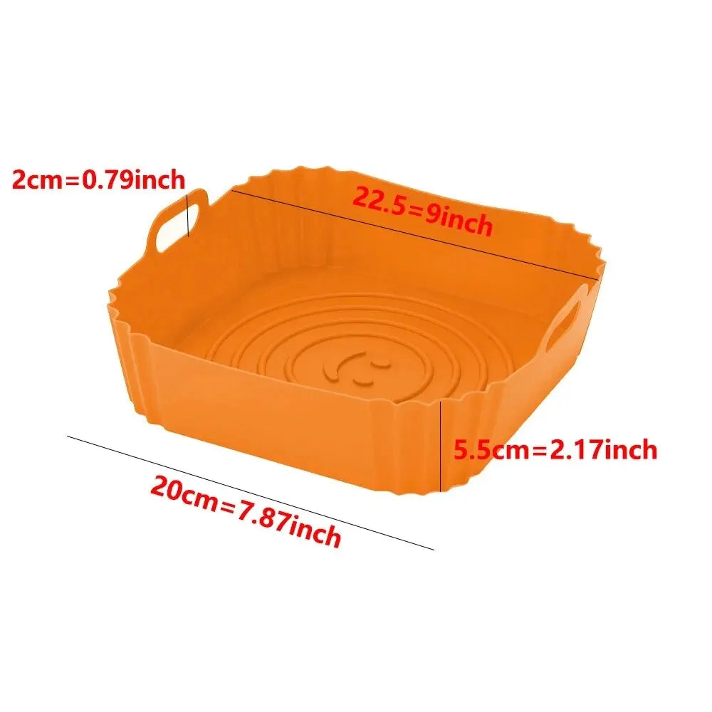 Doublures en Silicone pour friteuse à Air, panier antiadhésif, plateau de cuisson réutilisable, facile à nettoyer, poêle à Pizza, accessoires de cuisine, 1 pièces