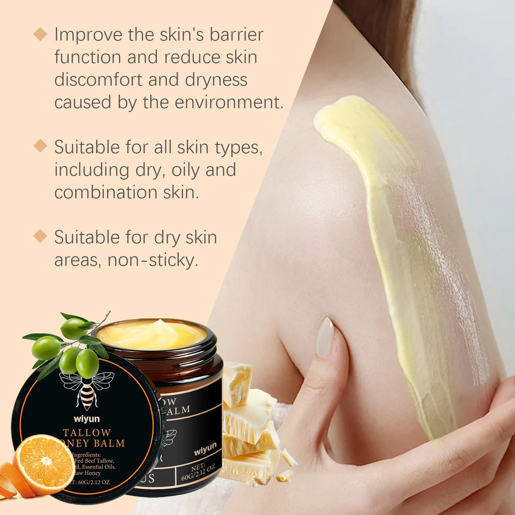 Crème au miel de suif Glow Hydratant Peau Amélioration de l'élasticité Décoloration douce Amélioration de l'opacité Raffermissant Lotion hydratante corporelle