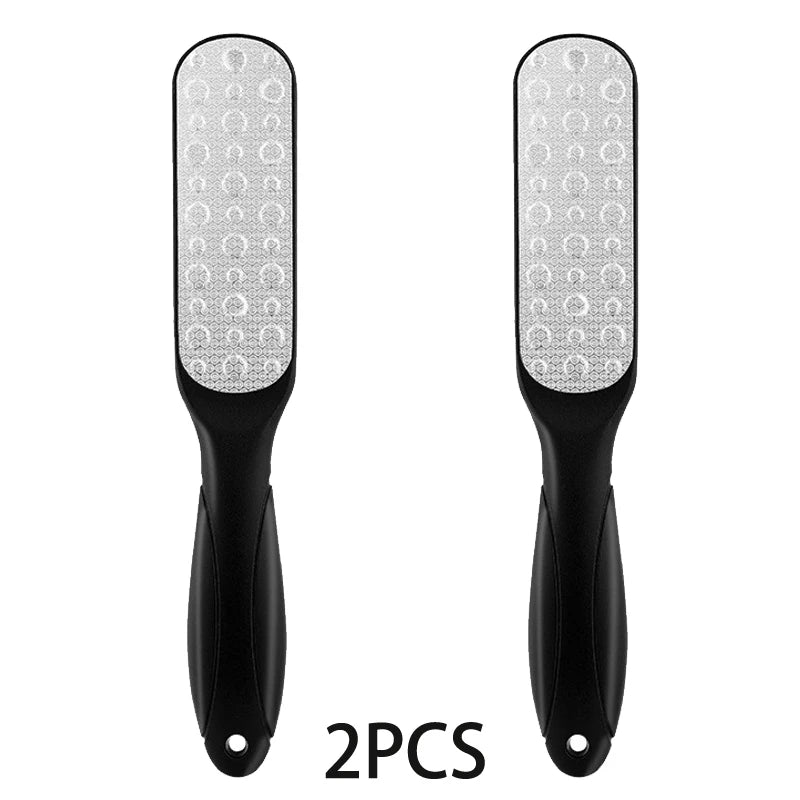 Lime à pieds double face en acier inoxydable 304 de haute qualité, éliminateur de callosités pour peaux mortes, outil de pédicure professionnel, grattoir à callosités