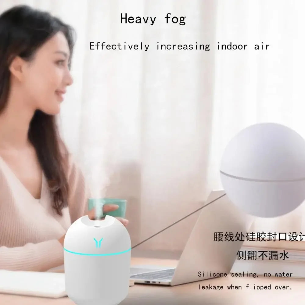 Diffuseur d'huile essentielle d'arome de Mini humidificateur d'air d'usb de 250ML pour le diffuseur ultrasonique de fabricant de brume muet de voiture à la maison avec la lampe de couleur de LED