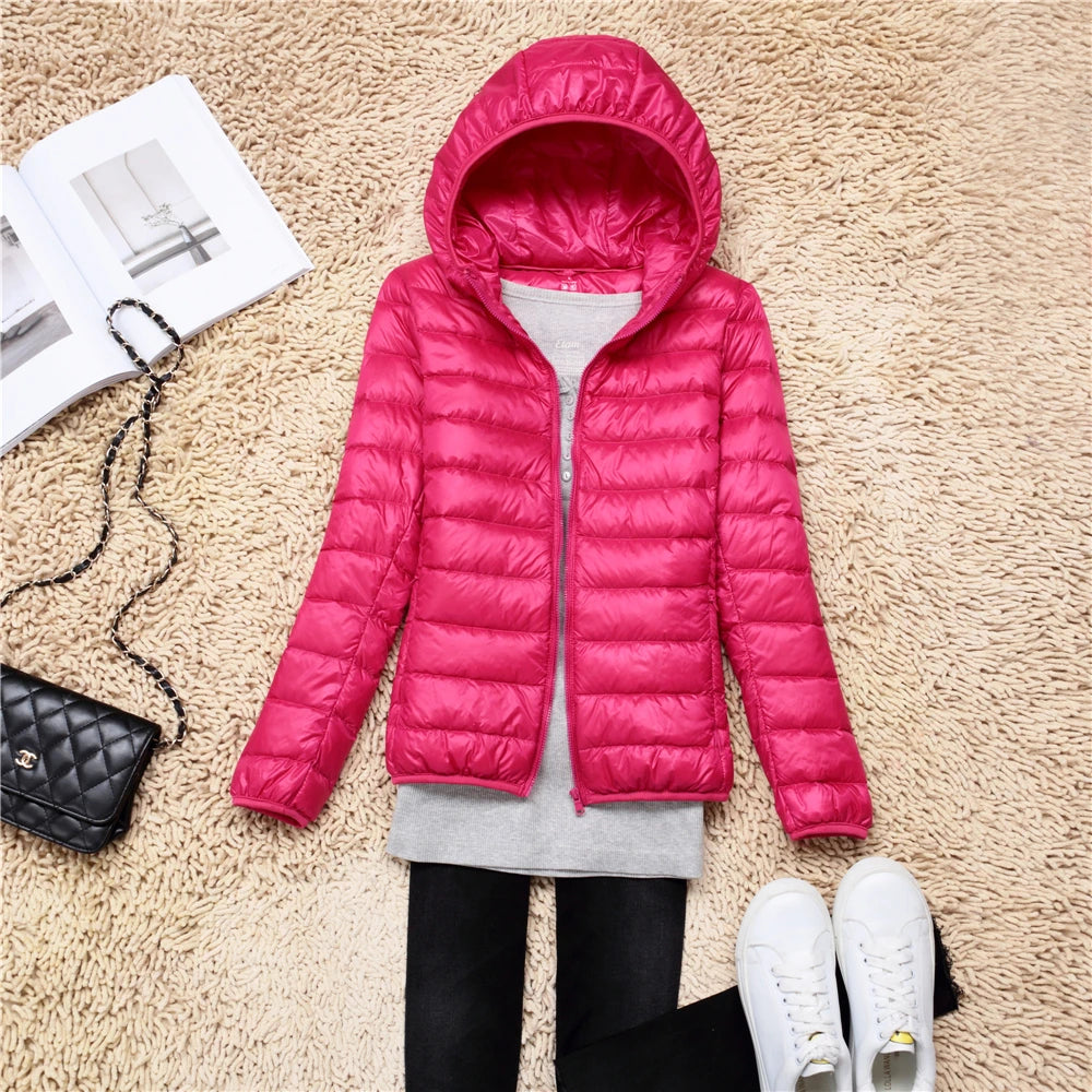 Veste bouffante à capuche pour femme, 15 couleurs, grande taille 5XL 6XL 7XL, nouvelle collection printemps-automne 2025, Ultra légère, emballable