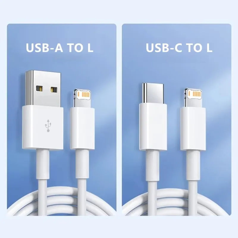Câble USB de charge rapide Original PD 35W, pour iPhone 14 8 7 Plus 13 12 11 Pro XS Max XR X USB C, 1m 1.5m 2m 3m