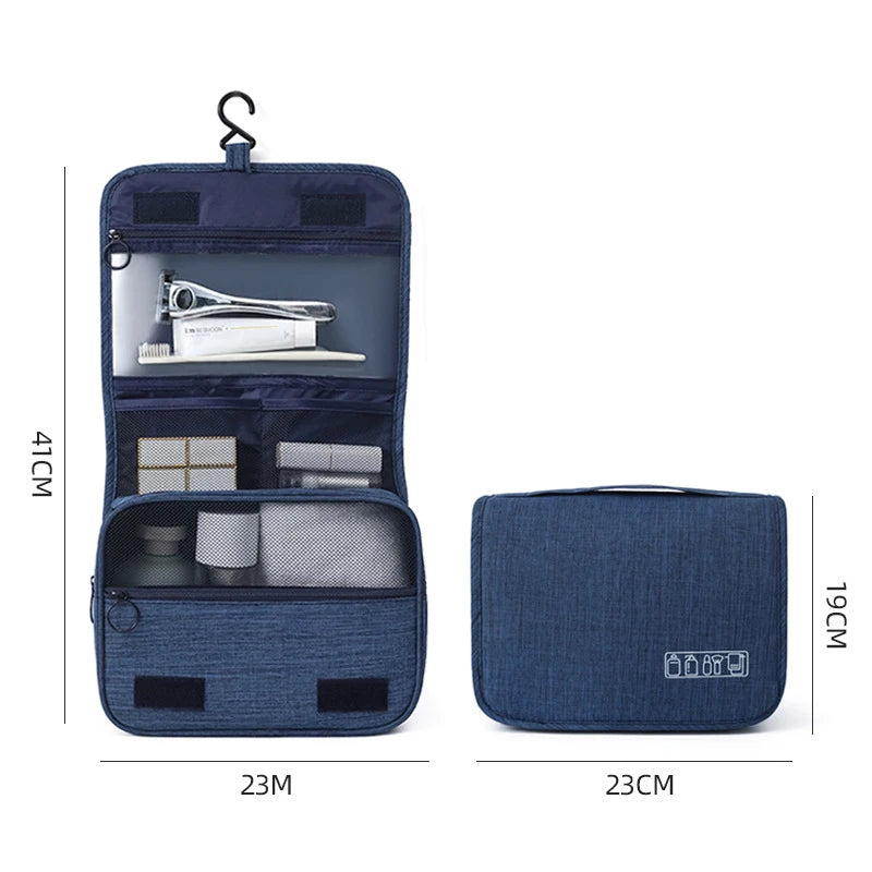 Sac de rangement de fournitures de lavage de grande capacité, sac à main de rangement de voyage multifonction, sac de maquillage Portable, sacs suspendus imperméables
