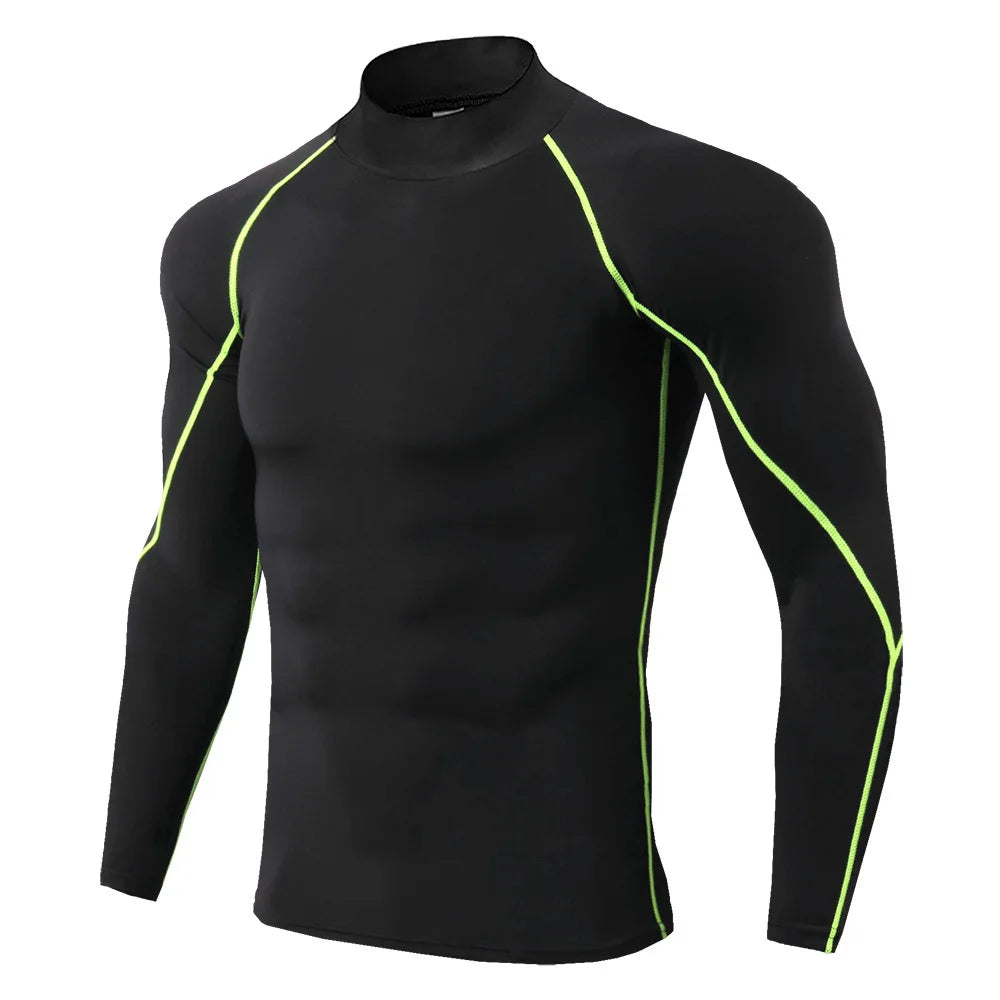 T-shirt de Sport de musculation pour hommes, séchage rapide, chemise de course à manches longues, haut de Compression, T-shirt de gymnastique, Fitness serré Rashgard