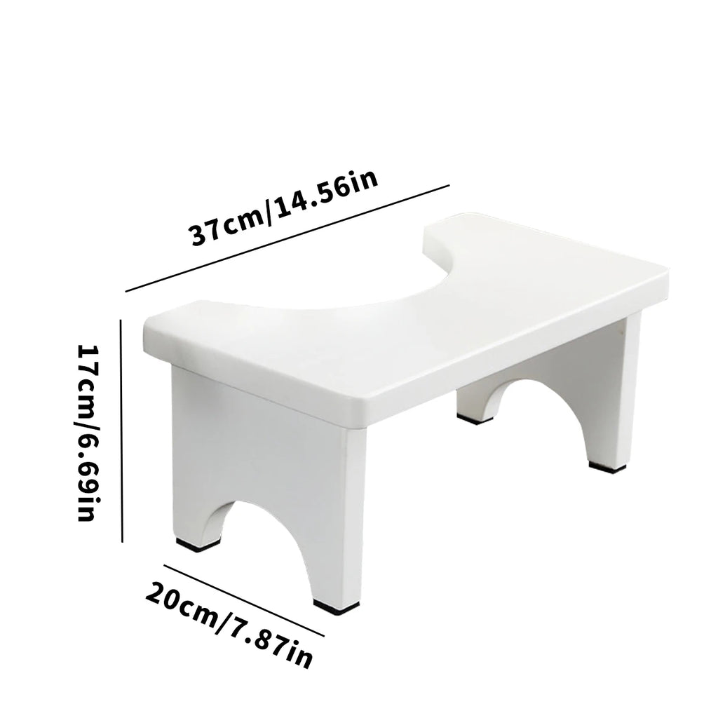 Tabouret de toilette portable robuste en bambou pour adultes, large et stable, facile à utiliser et à nettoyer, design portable