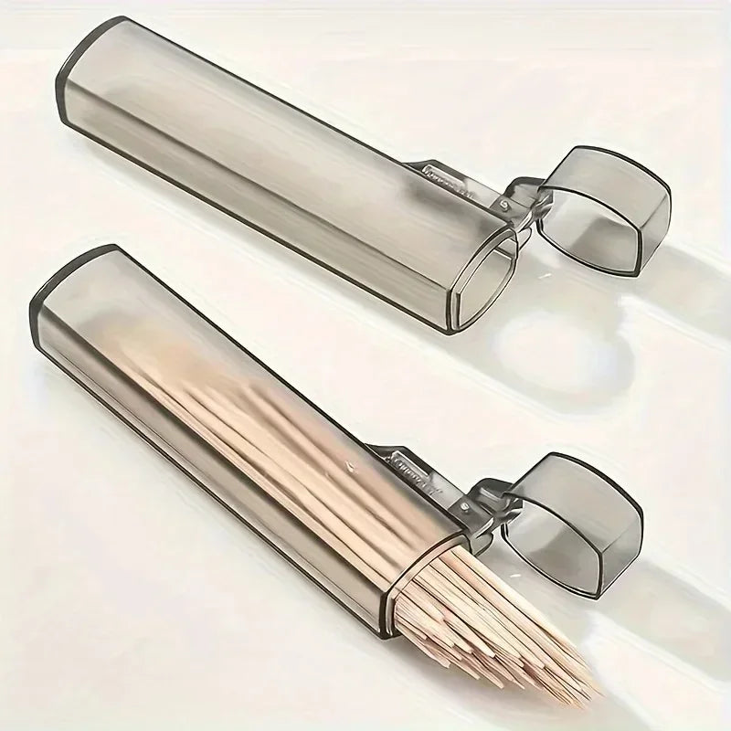 Fournitures de cuisine et de Restaurant, étui à cure-dents Portable en plastique-support transparent pour cure-dents pour les voyages en plein air