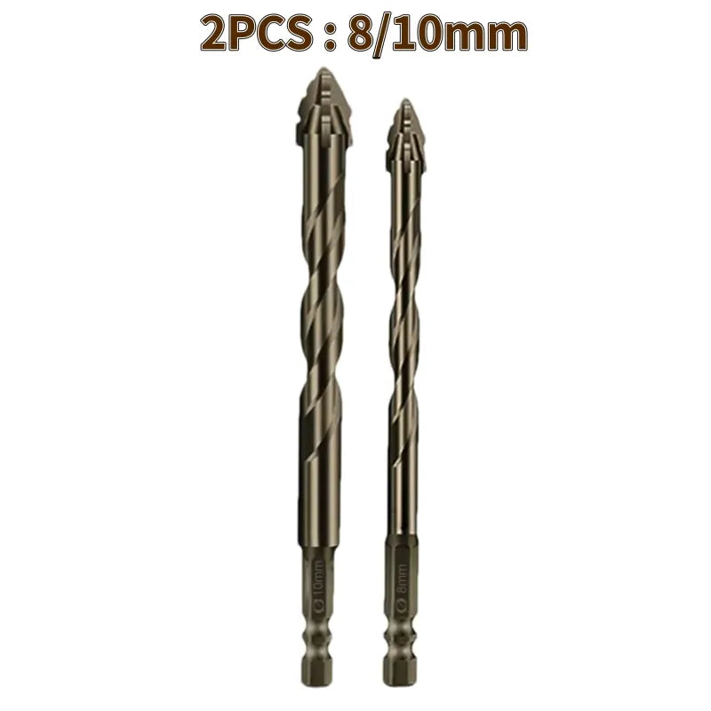 High-Four-edged serrated eccentric drill for dry drilling of ceramic tiles, glass, marble, concrete, stainless steel drill bits