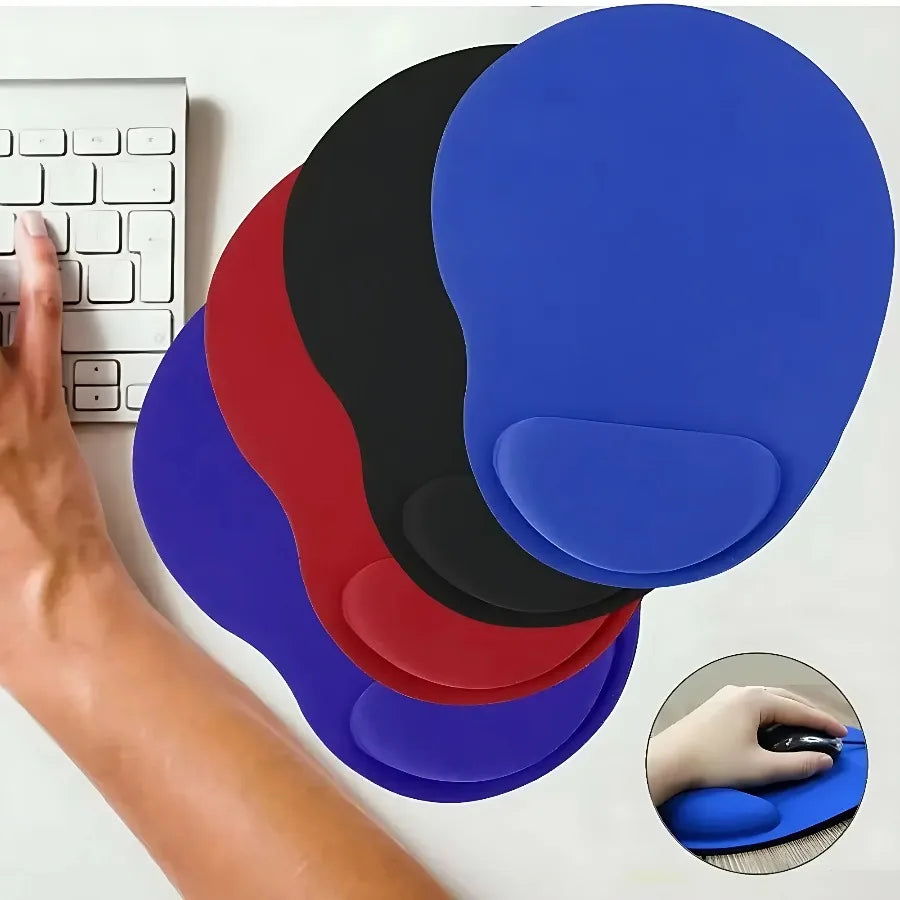 Tapis de souris ergonomique avec repose-poignet, support confortable pour le poignet, antidérapant et doux, pour PC et ordinateur portable.
