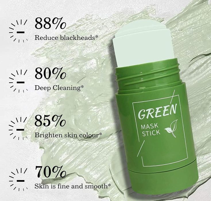 1PCS Face Clean Mask Green Tea Cleansing Stick Mask Smear Clean Fresh Skin Care Mask Moisturizing Deep Cleansing Mask Film