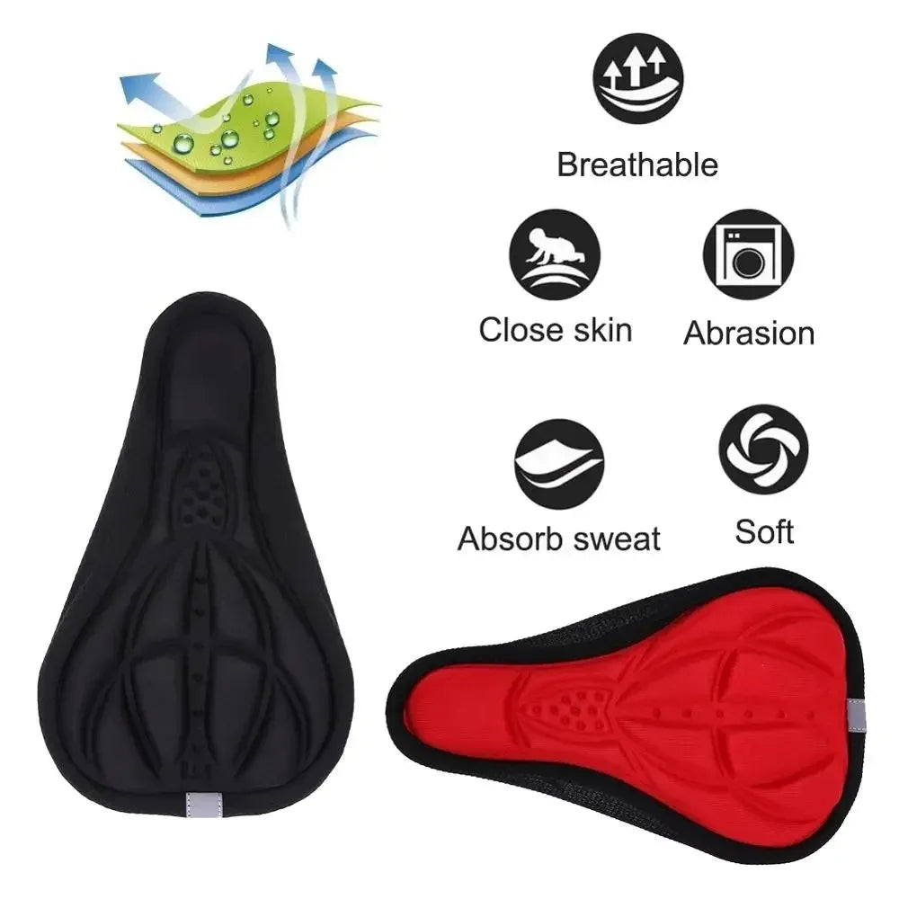 Selle de vélo 2025, housse de selle souple 3D pour VTT, coussin en mousse épaisse et respirante, accessoires de vélo