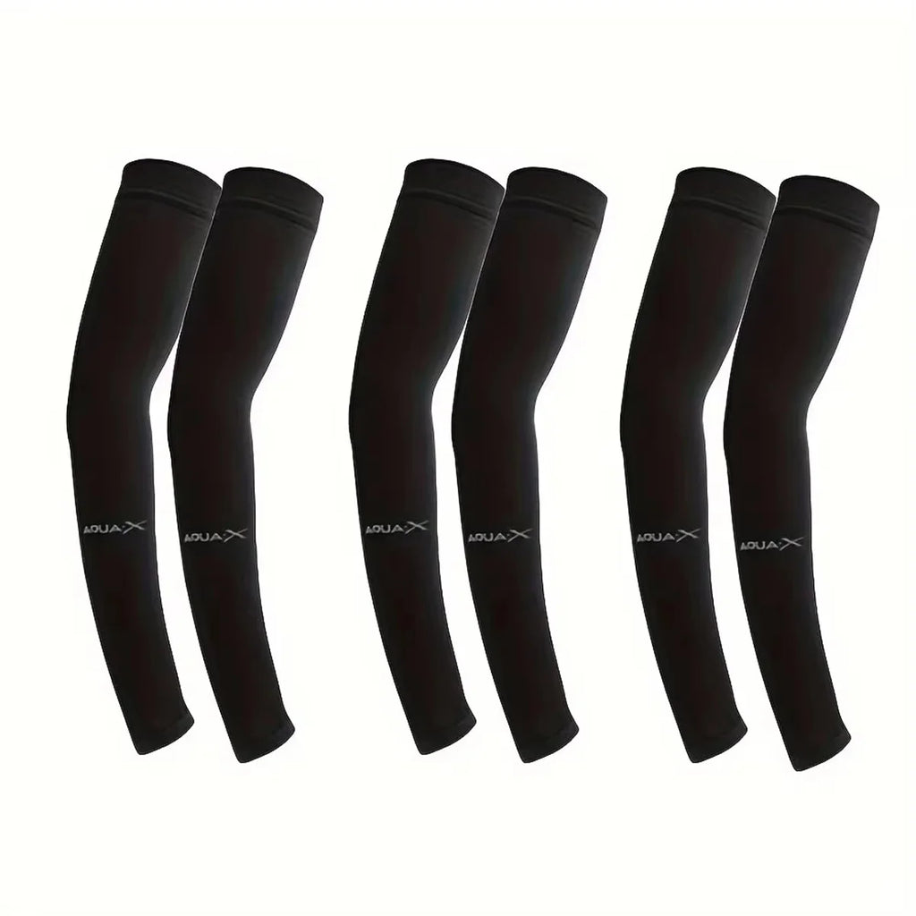 3 pièces manches de glace manches de protection solaire pour hommes manches de protection solaire d'été manches en soie glacée gants de cyclisme en plein air bras