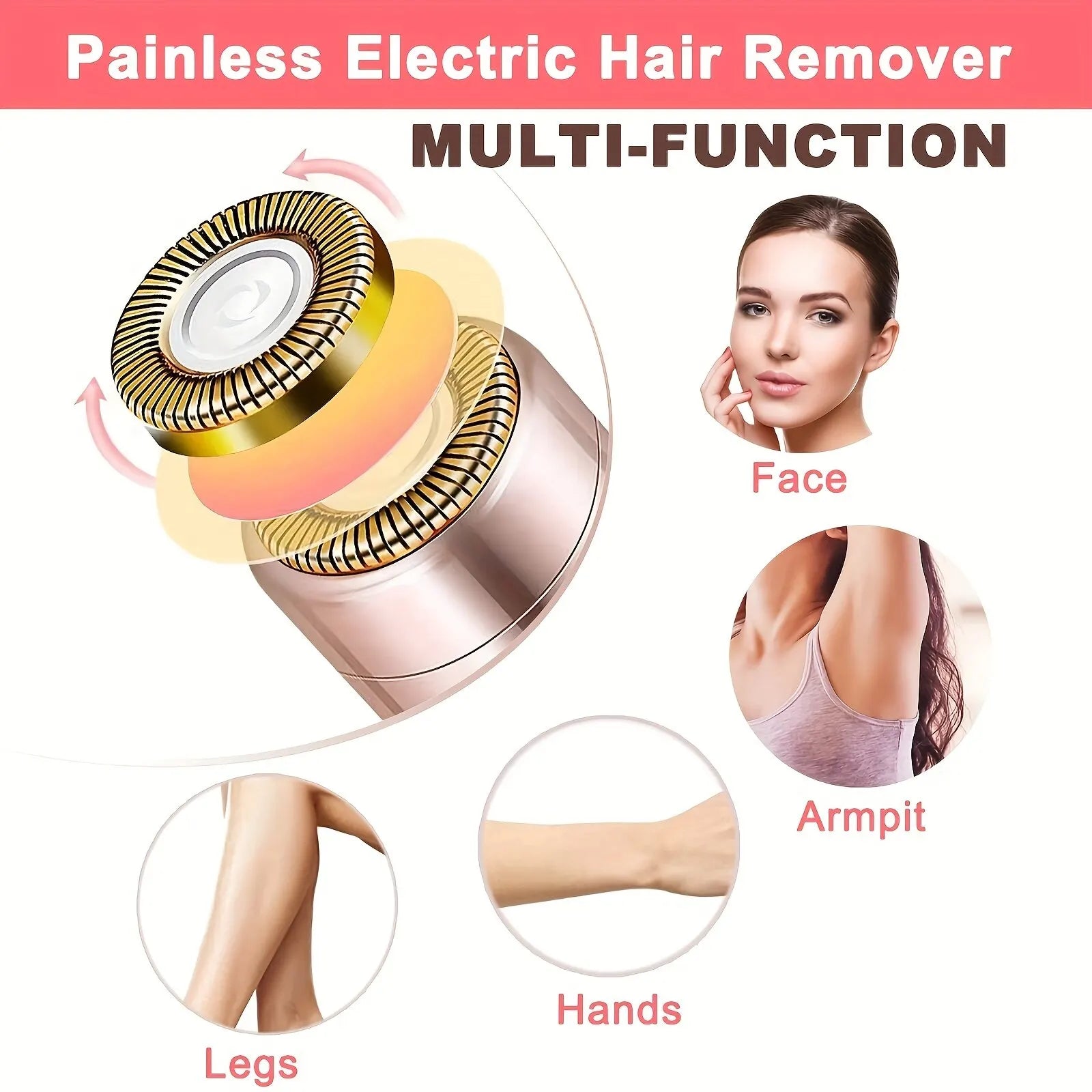 Removedor De Vello Eléctrico En Forma De Lápiz Labial Portátil Para Mujeres, Depilación Facial Indolora Y Efectiva, Herramie