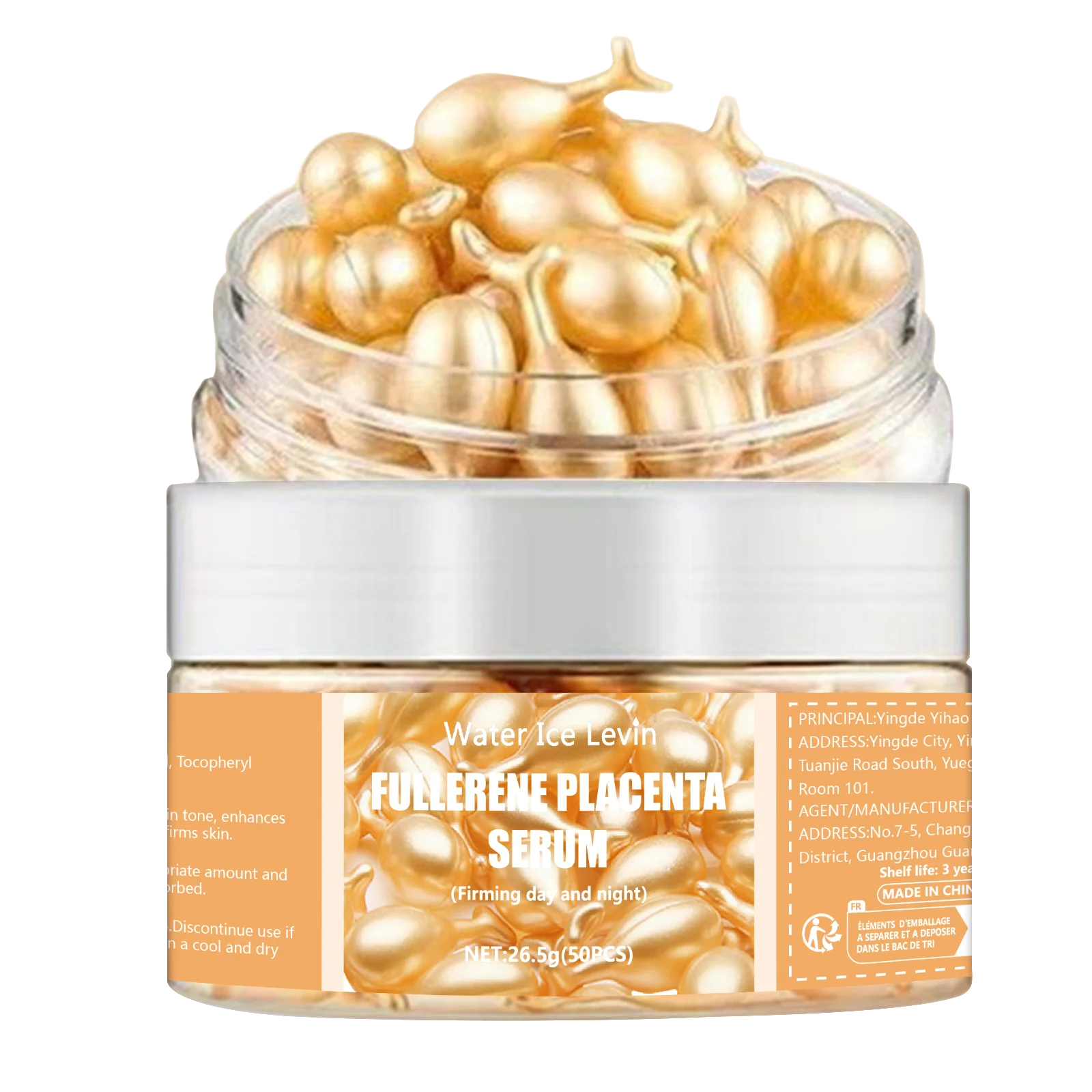 50 capsules de sérum au collagène pour le visage, anti-imperfections, anti-acné et anti-rides, raffermissantes et éclaircissantes, à base d'acide hyaluronique. Nouveau soin de la peau