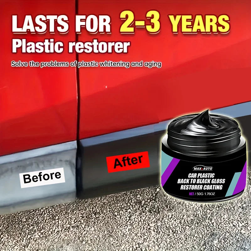 Cire de polissage universelle pour réparation du cuir et du plastique de voiture, crème de reconditionnement intérieur automobile pour l'entretien du cuir/plastique/caoutchouc