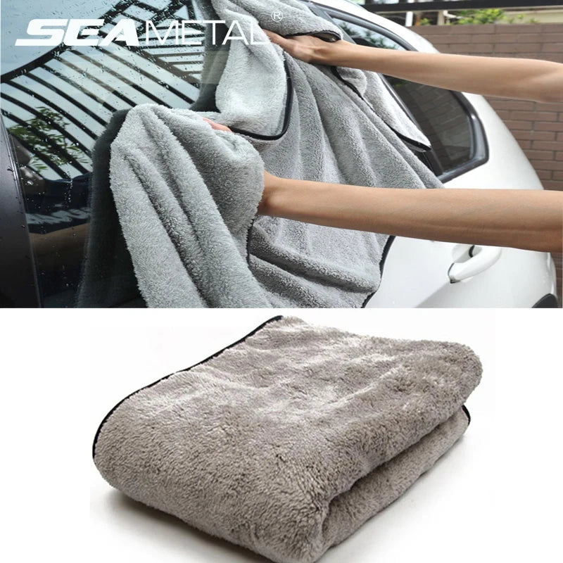 Serviette de lavage auto en microfibre SEAMETAL, super absorbante, pour le nettoyage et le séchage de votre voiture. Chiffons multifonctionnels pour accessoires de lavage auto