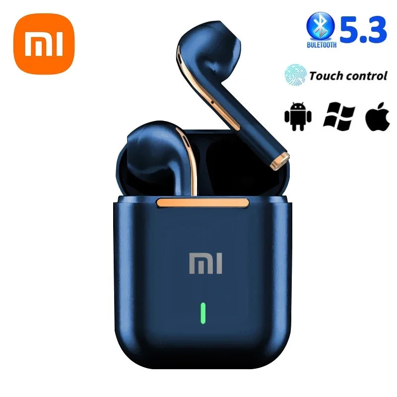 Écouteurs sans fil J18 TWS, écouteurs Bluetooth 5.3 longue durée de lecture, appel vocal avec suppression du bruit, pour les jeux, les affaires et les sports