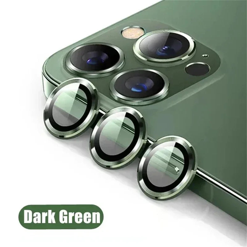 Lot de 2 à 3 protections d'objectif en métal pour iPhone 11, 12, 13, 14, 15 Pro Max, 15, 14 Plus, 13, 12 Mini et iPhone 14 Pro Max