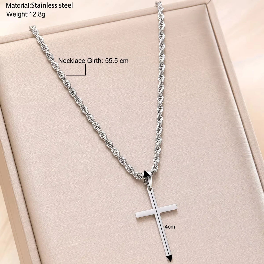 Nouveau collier pendentif croix pour hommes et femmes, bijoux en or minimalistes, collier pour hommes et femmes