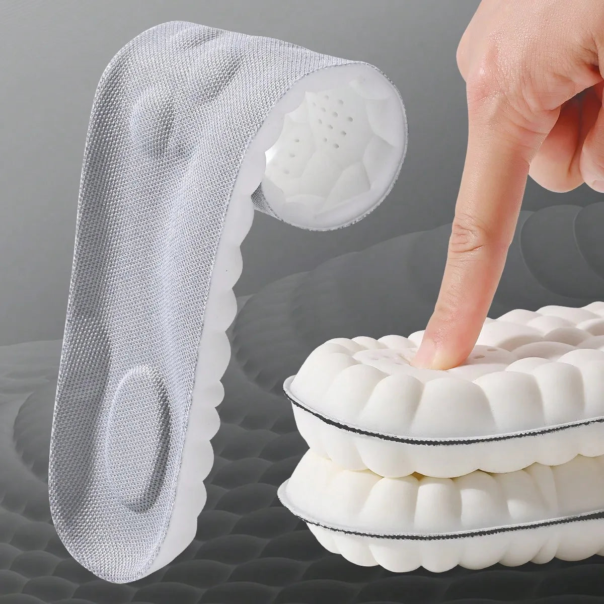 Semelles intérieures de Sport en Latex, 1/2/4 paires, coussinets de chaussures souples à haute élasticité, orthèses respirantes, coussin d'absorption des chocs, Support d'arc