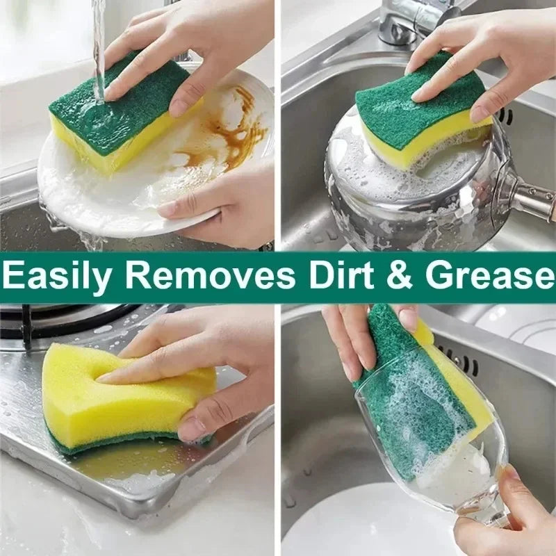 Éponge magique double face très absorbante, pot de nettoyage, éponge antirouille, brosse de nettoyage, outil de nettoyage de cuisine