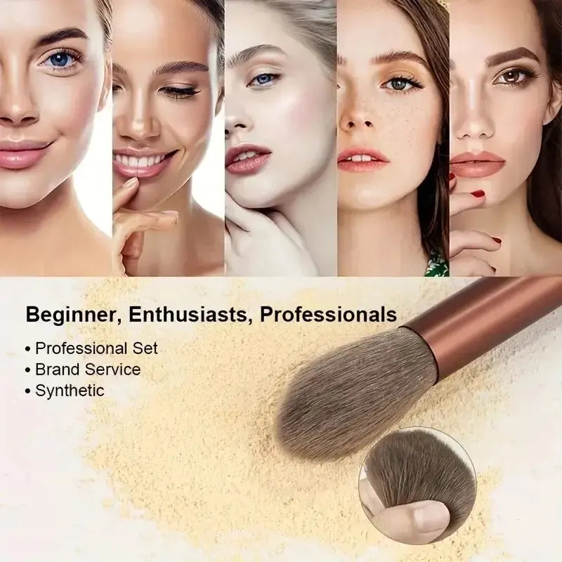 Ensemble de pinceaux de maquillage professionnels, doux et moelleux, pour fond de teint, poudre, fard à paupières, mélange Kabuki, outil de beauté