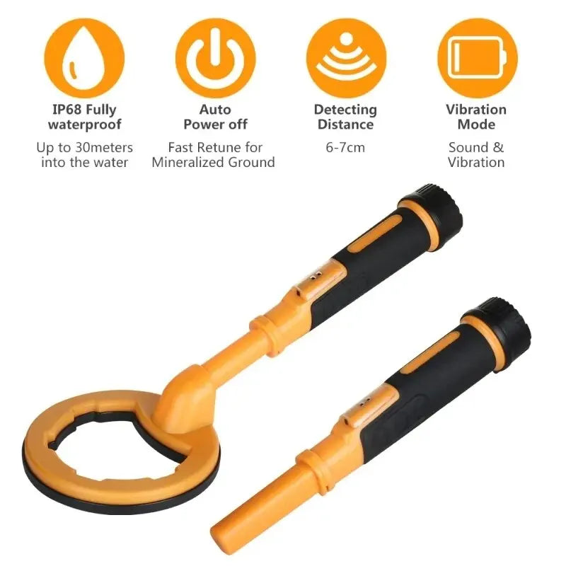 Nouveau détecteur de métaux sous-marin Pulse Dive 2 en 1 avec sonde ronde de 30 m et pointeur précis.