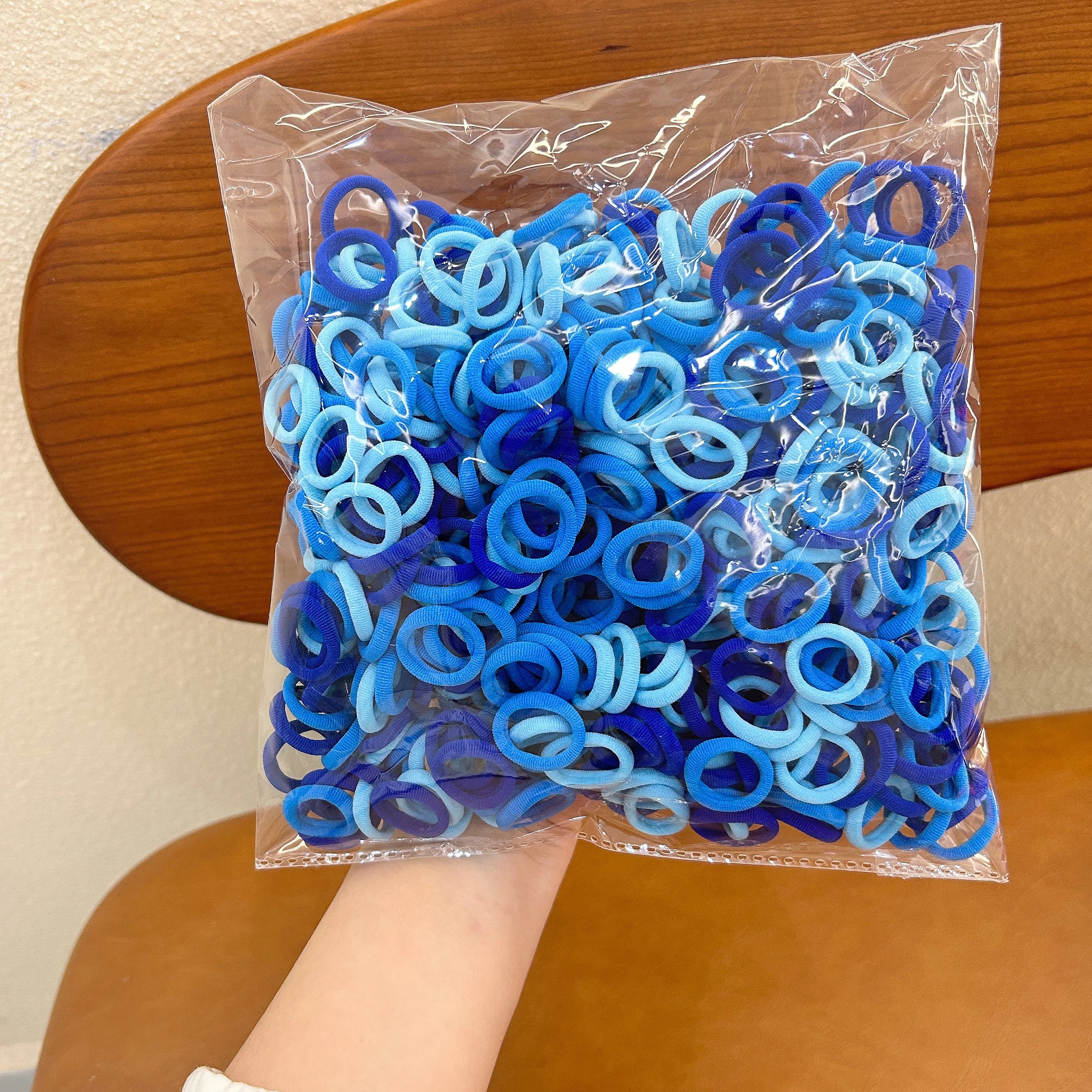 300 pièces de cordon de cheveux en Nylon à la mode à haute élasticité, accessoires de cheveux pour enfants, cordon de cheveux de base Simple et bandeau