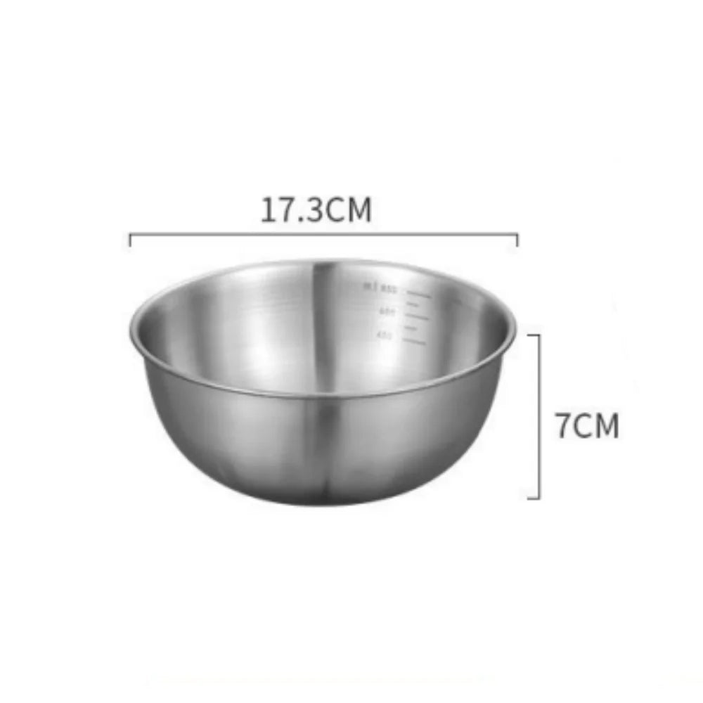 Ensemble de bols en acier inoxydable 1-3, avec échelle pour la cuisson, le stockage des aliments, bols à mélanger de grande capacité pour les essentiels de la cuisine à domicile