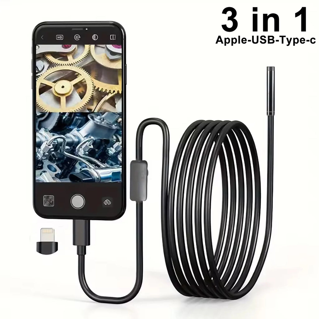 Caméra endoscopique USB Android type-c, câble rigide de 7.0mm, PC, téléphone Android, tuyau d'endoscope, Mini caméra d'inspection