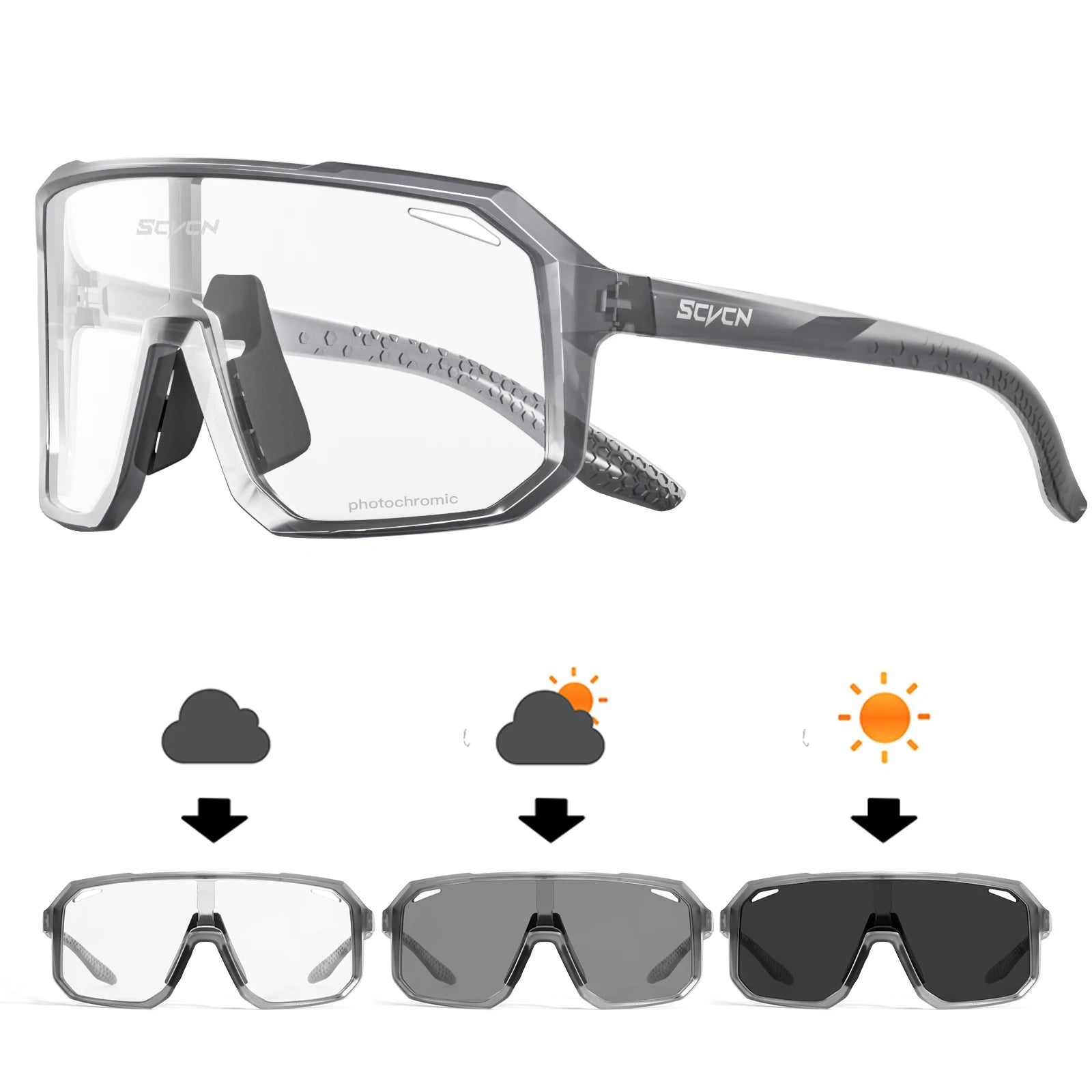SCVCN nouvelles lunettes de cyclisme en plein air vélo lunettes de soleil hommes UV400 lunettes sport vtt lunettes équitation randonnée lunettes de soleil